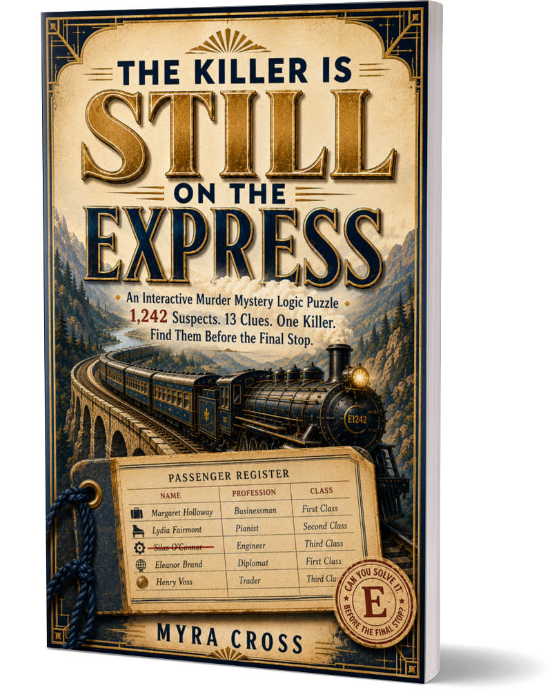 The Killer Is Still On The Express — A Murder Mystery Logic Puzzle by Myra Cross